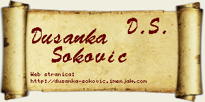 Dušanka Soković vizit kartica